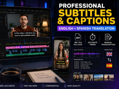 Professional video subtitles and engaging closed captions
