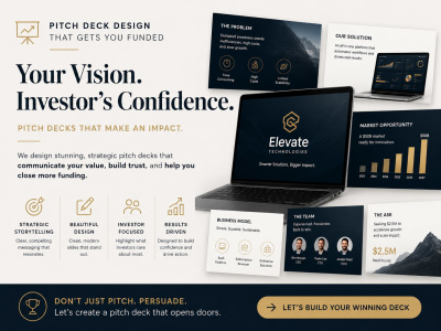 Captivating Pitch deck design, Powerpoint presentation Canva presentation