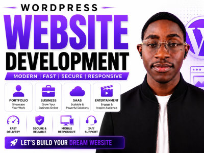 WORDPRESS WEBSITE DEVELOPEMENT, PORTFOLIO, BUSINESSS, BLOG & ENTERTAINMENT