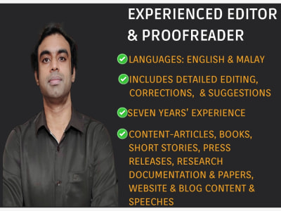 HQ editing and proofreading for your articles, books, documents, and papers