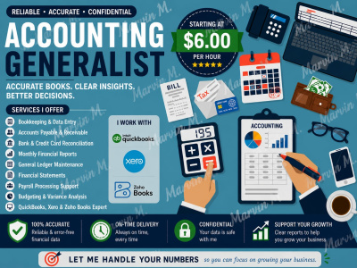 I Will Be Your Accounting Generalist and Bookkeeping Expert