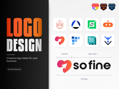 A custom logo design concept for your startup or business