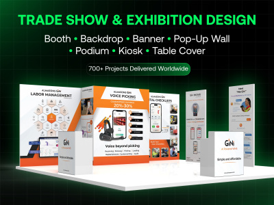 Tradeshow Booth & Exhibition Stand Design, Backdrop, Pop-Up Display, Banner