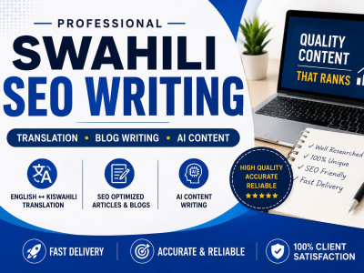 SEO Optimized Swahili translation and Content Writing Service