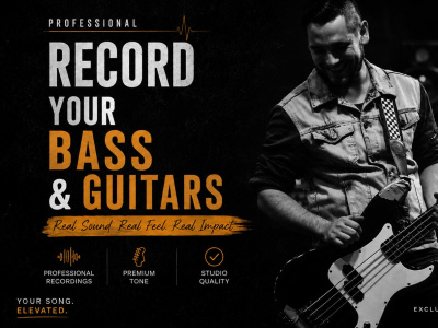 Record heavy guitars and bass for your metal or rock song
