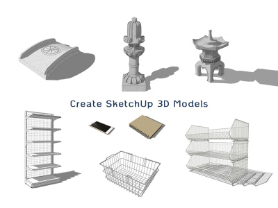Create detailed SketchUp 3D models of furniture, fixtures, and props.
