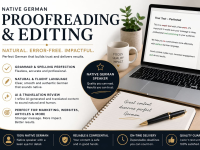 Natural, native German proofreading and editing