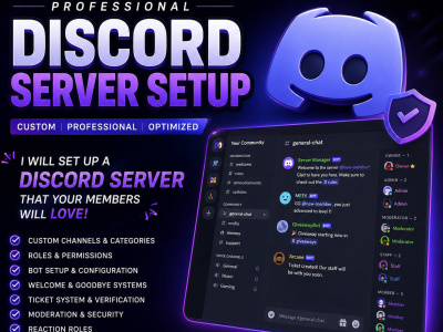 Professional Discord Server Setup for Gamers & Streamers