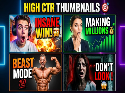 I Will Design High CTR YouTube Thumbnails That Get More Clicks