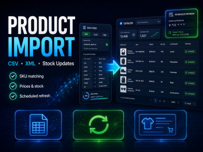 Your products imported or auto-updated in WooCommerce or OpenCart