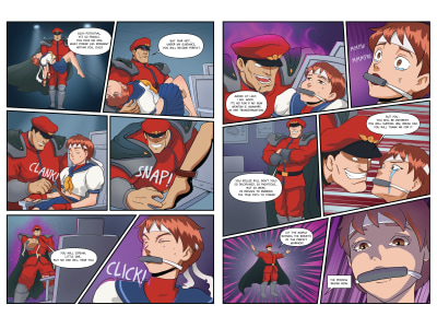 A professional, print-ready comic book page from your script