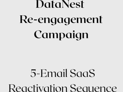 A 5-email SaaS re-engagement campaign