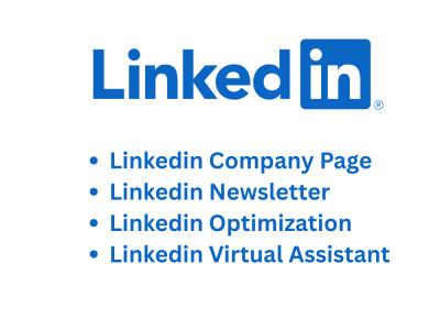 Optimizing linkedin company page, linkedin newsletter, linkedin expert