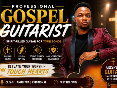 Professional guitar record on your gospel songs