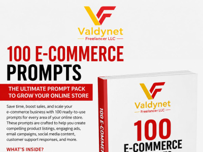 Ebook for 100 E-commerce Prompts