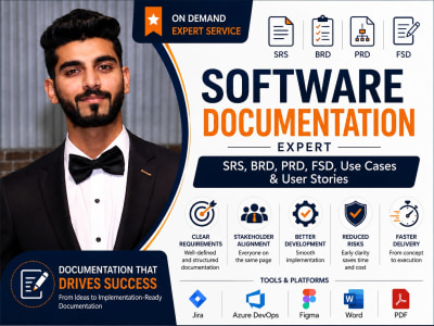 Software documentation, srs, brd, fsd, prd, use cases OR user stories