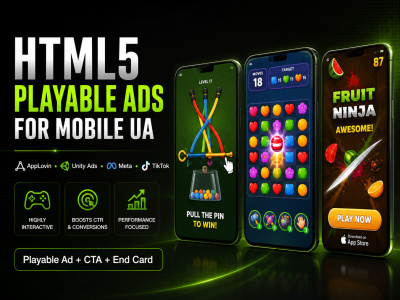 Network-ready HTML5 playable ad for mobile UA campaigns