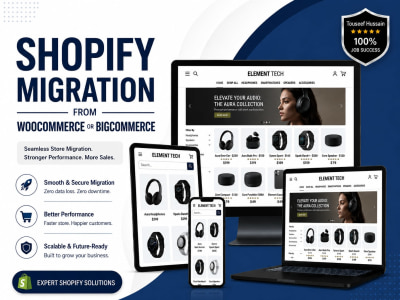 A expert Shopify migration from WooCommerce or BigCommerce with no SEO loss