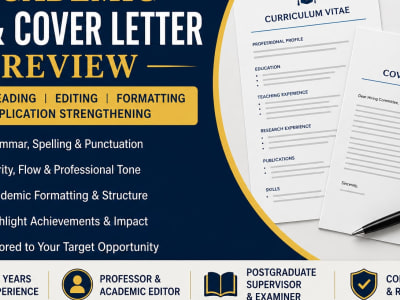 A polished CV and coverletter that speak for you in your absence.