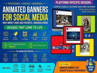 Animated Banners for Facebook, Instagram, LinkedIn