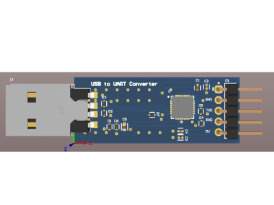 A custom USB to UART converter PCB with ESD protection