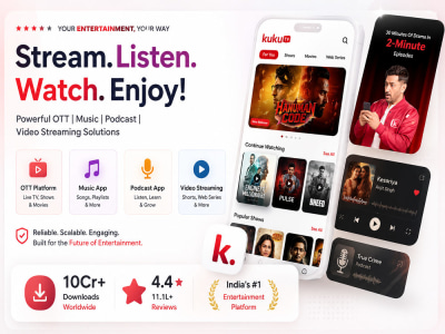 OTT Platform | Music App | Podcast App | Video Streaming App Development