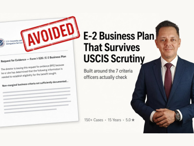 An E-2 business plan that meets USCIS criteria and kills RFE risk
