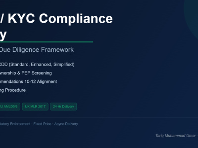 I will draft a professional AML/KYC policy and due diligence framework