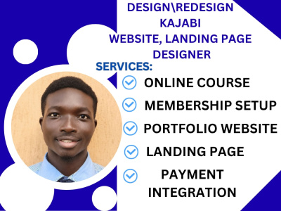 Kajabi Website design, Redesign, landing page, Sales funnel