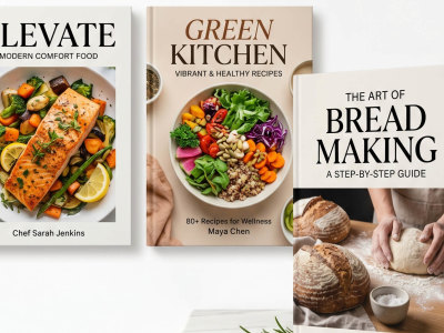 Cookbook & How-To Book Cover Design Print, KDP & eBook Ready