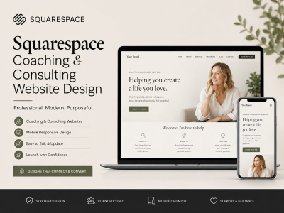 Squarespace Consulting Website| Coaching Website |Life Coach Website Design