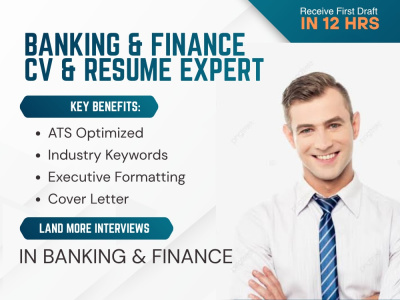 An ATS banking and finance resume, cover letter, and LinkedIn Optimization