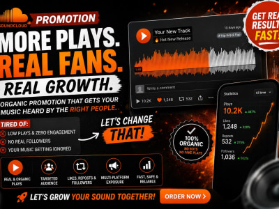 Promote your SoundCloud music organically for real streams and fans