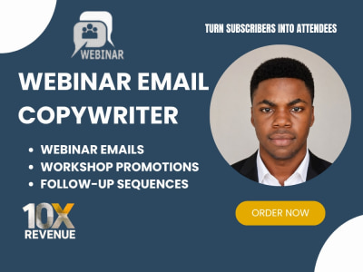 High-converting email campaign written for your webinar/workshop in 24hrs