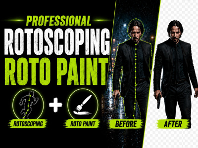 Professional rotoscoping, keying, masking and roto paint
