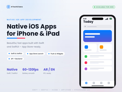 A native iOS app for iPhone with Swift and SwiftUI