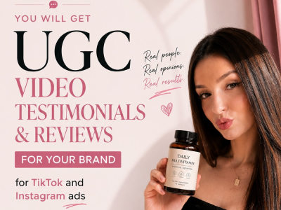 UGC video testimonials & reviews for your brand