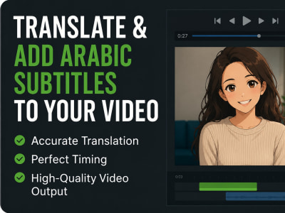 Arabic subtitles for your video—fast, accurate, and culturally correct.