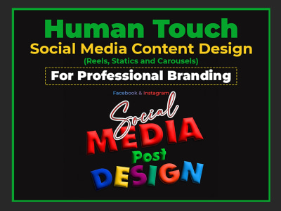 Eye-catching, human-touch Instagram & Facebook content designs for branding