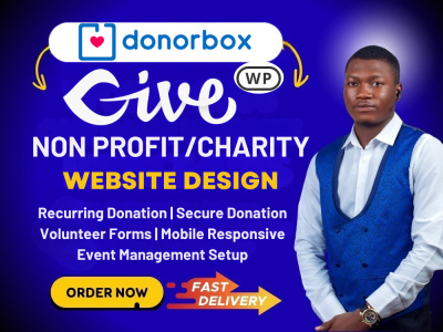 A Nonprofit WordPress website with donation setup using givewp and donorbox
