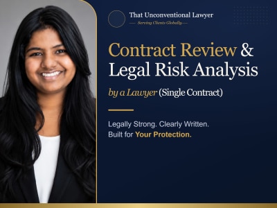 Contract Review & Legal Risk Analysis by a Lawyer (Single Contract)
