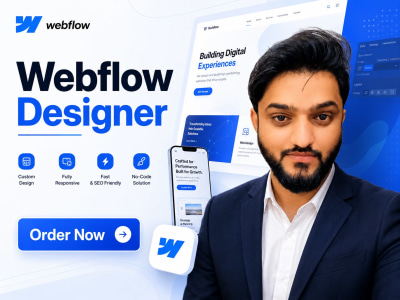 Portfolio, Business, Landing Pages & Blogs Website Design with Webflow