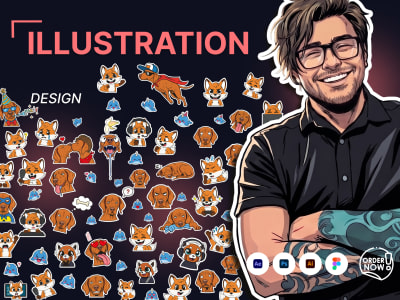 Custom twitch or discord emotes for you (illustration)