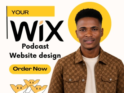 Wix podcast website, podcast landing page, or show portfolio design