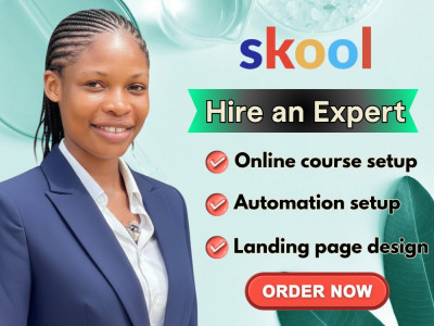 Skool online course, skool community, skool account setup and optimization