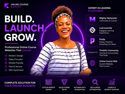 Mighty Networks, Learnworlds, Podia, Thinkific Community, Online Course Web