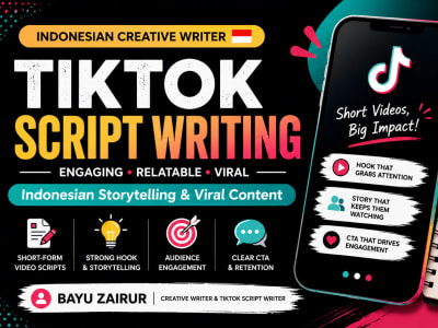 Indonesian creative writer for TikTok, Reels, and Shorts