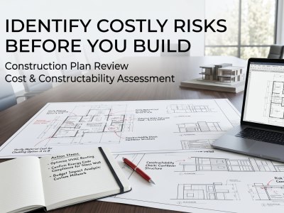 A professional construction plan review and risk report
