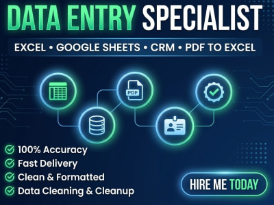 Fast & accurate data entry in Excel, Google Sheets & CRM