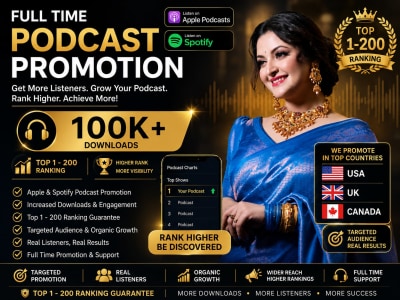 Full Time Apple & Spotify Podcast Promotion & Advertising For Your Podcast